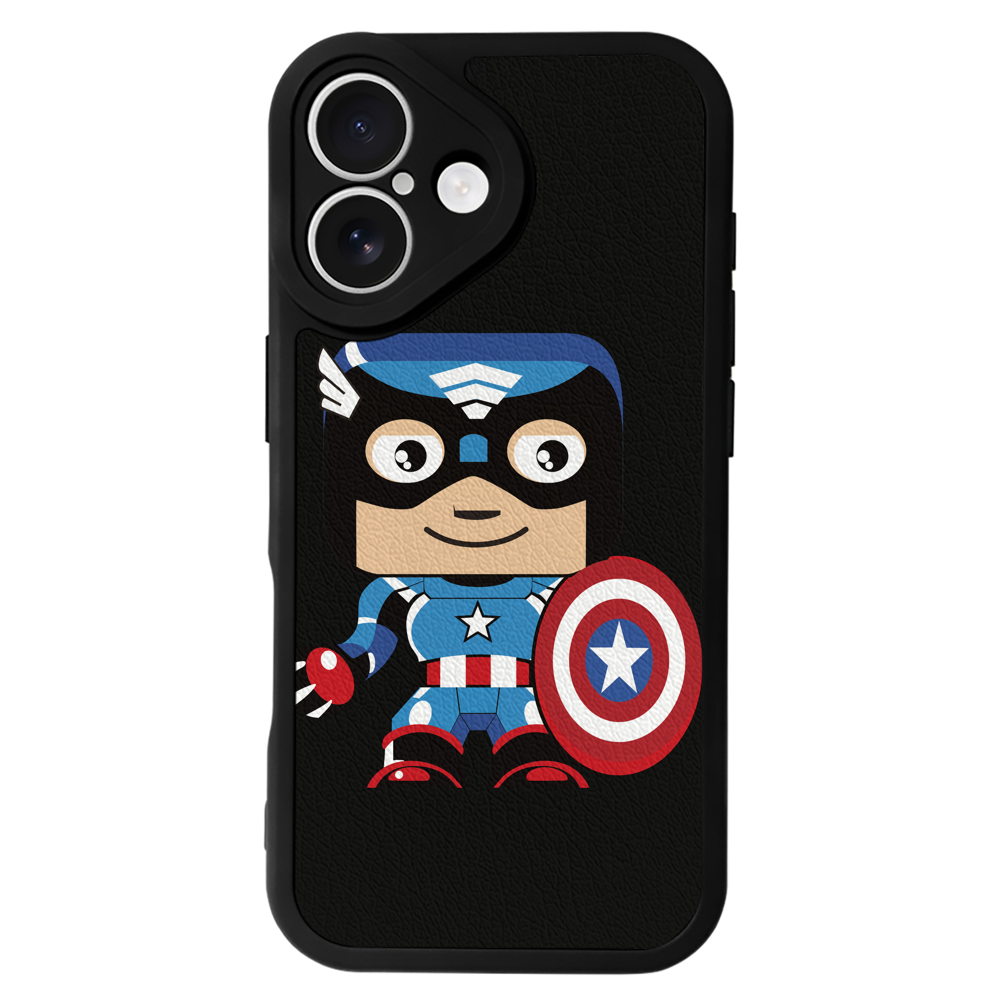 （画像用） アベンジャーズ The Avengers 【iPhone 16シリーズ対応】シリコンスマホケース（レザー調） 材質：シリコン